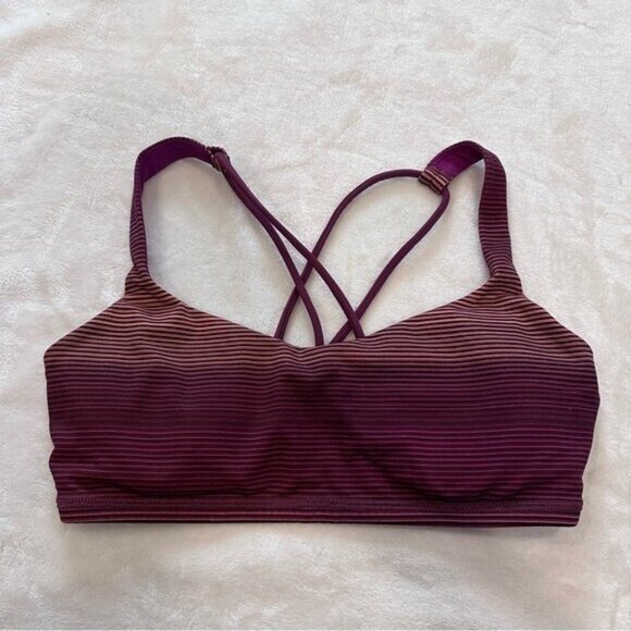Lululemon Free To Be Bra Simply Radiant Pink Paradise Black Red Grape Size 6 - Picture 3 of 10